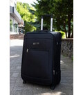 Чемодан Wings 1701 Midi черный 2 колесный фото, картинка, изображение