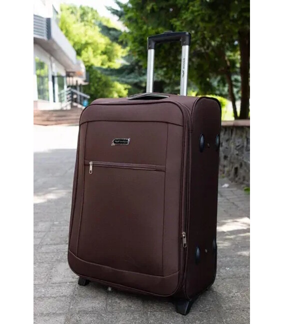 Валіза Wings 1701 Midi коричнева 2 колесна картинка, зображення, фото