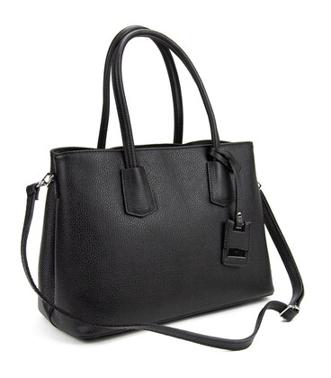 Класична жіноча шкіряна чорна сумка Firenze Italy F-IT-7601A картинка, зображення, фото