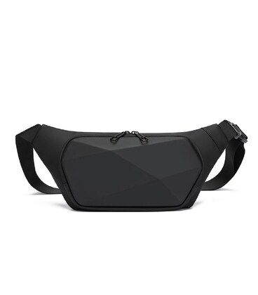 Мужская сумка бананка черного цвета Confident ATN02-BLH7210A фото, картинка, изображение