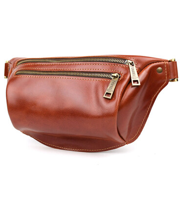 Напоясна сумка бананка в розмірі TARWA GBalc-3105-3lx 3 відділення коньячна картинка, зображення, фото