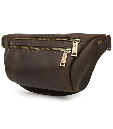 Сумка бананка в розмірі М TARWA RC-3105-3lx коричнева 3 відділення картинка, зображення, фото