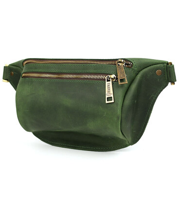 Напоясна сумка бананка в розмірі TARWA RE-3105-3lx зелена 3 відділення фото, картинка, изображение