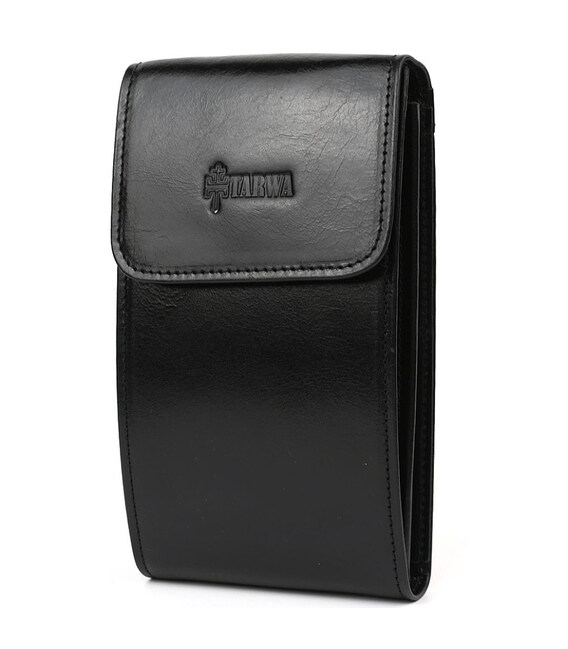 Шкіряна сумка-чохол для телефону панч GAlc-2122-4lx чорний глянець фото, картинка, изображение