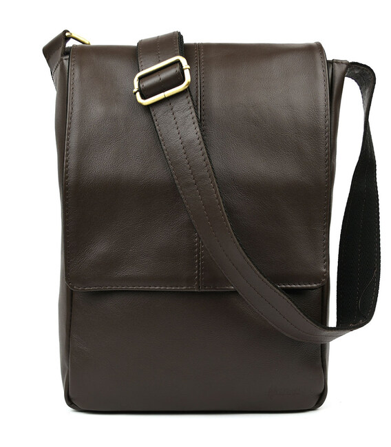 Чоловіча сумка шкіряна А4 через коричневе плече GC-1501-3md TARWA картинка, зображення, фото