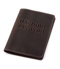 Обложка на паспорт Shvigel 13918 кожаная Коричневая фото, картинка, изображение