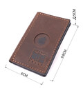 Практичный картхолдер с держателем для Apple AirTag из натуральной кожи GRANDE PELLE 11606 Коричневый фото, картинка, изображени