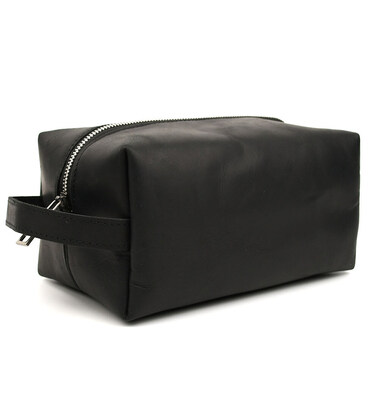 Шкіряний несесер косметичка TARWA RA-8033-4lx чорний крейзі хорс фото, картинка, изображение