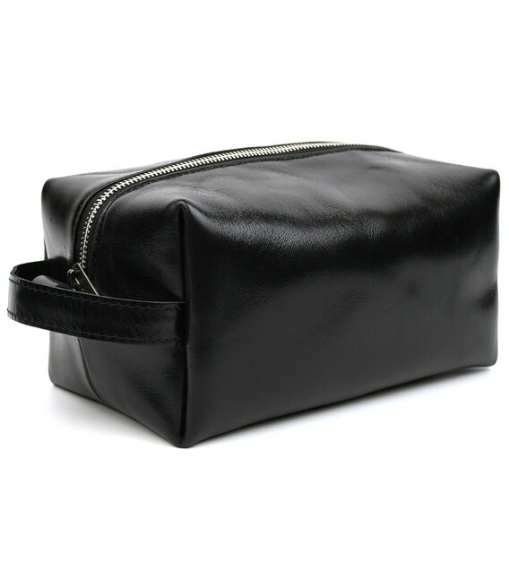 Шкіряний несесер косметичка TARWA GAlc-8033-4lx чорний алькор фото, картинка, изображение