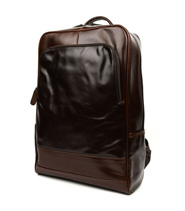 Рюкзак з натуральної шкіри bx050c фірми Bexhill кавовий гладкий фото, картинка, изображение