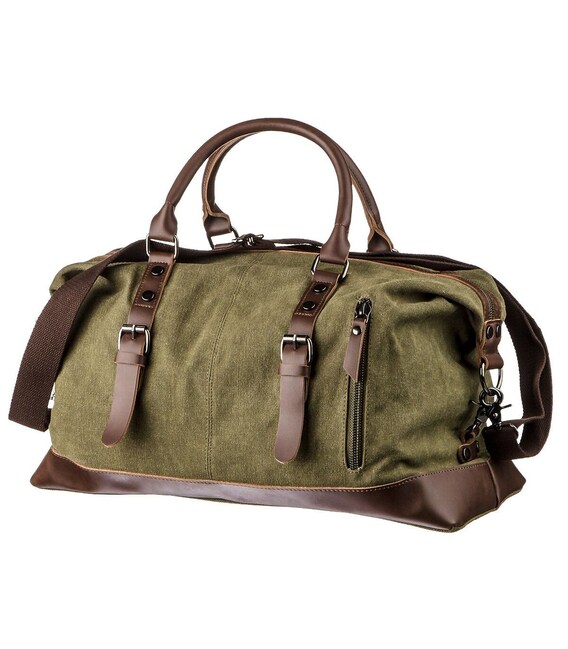 Дорожня сумка текстильна Vintage 20171 Зелена картинка, зображення, фото