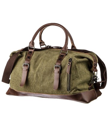 Дорожня сумка текстильна Vintage 20171 Зелена картинка, зображення, фото