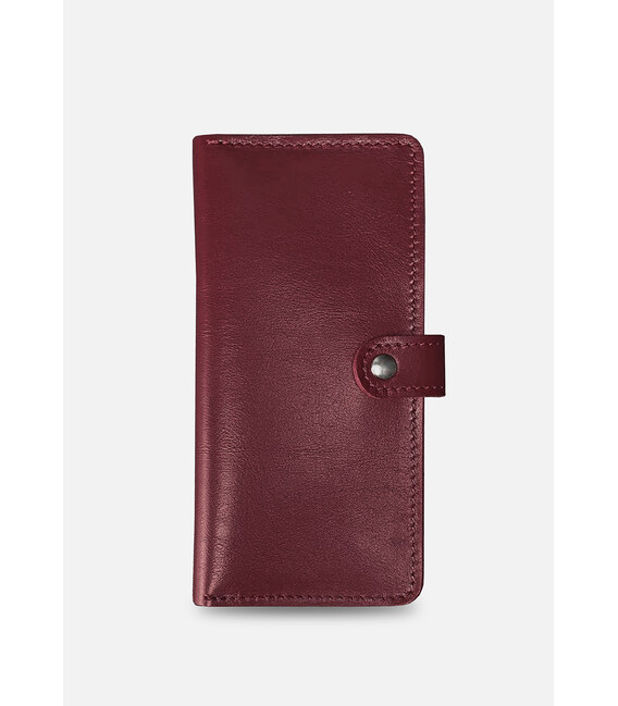 Шкіряне портмоне Classic бордове картинка, зображення, фото