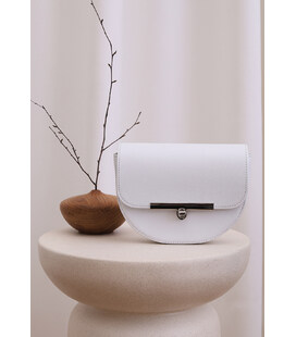 Жіноча шкіряна сумка поясна-кросбоді Bridget біла картинка, зображення, фото