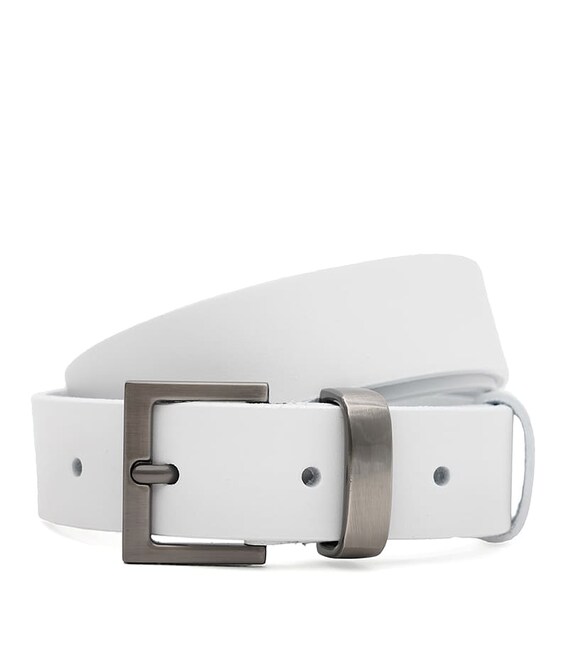 Жіночий шкіряний ремінь Borsa Leather 100s1genw132-white картинка, зображення, фото