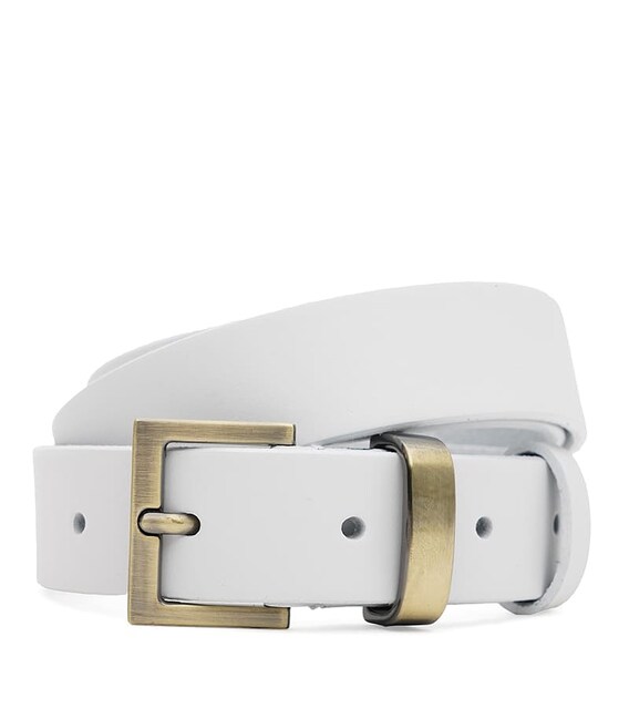 Женский кожаный ремень Borsa Leather 110b1genw130-white фото, картинка, изображение