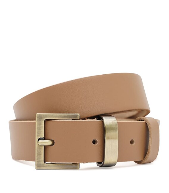 Жіночий шкіряний ремінь Borsa Leather 110b1genw133-caramel картинка, зображення, фото