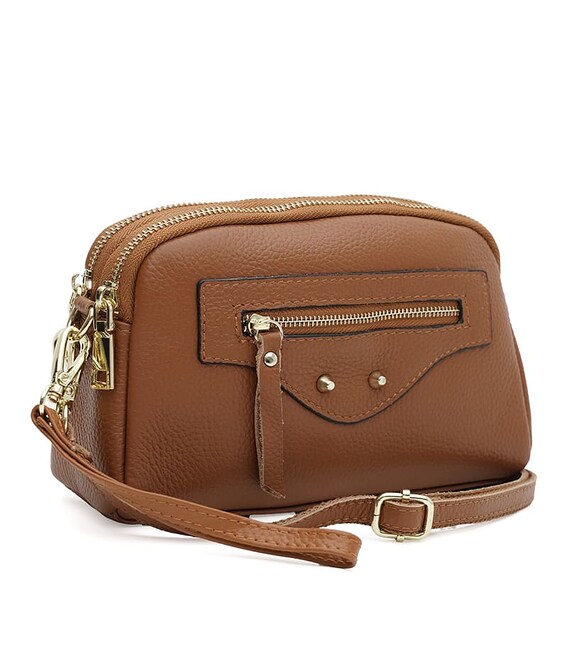 Жіноча шкіряна сумка Borsa Leather K11670gi-ginger картинка, зображення, фото