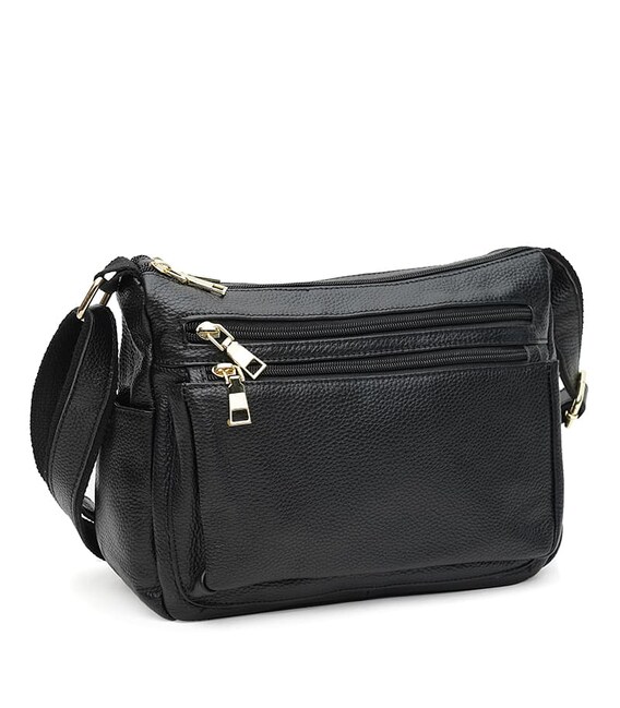 Жіноча шкіряна сумка Keizer K16008bl-black картинка, зображення, фото