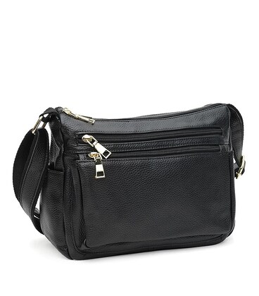 Женская кожаная сумка Keizer K16008bl-black фото, картинка, изображение