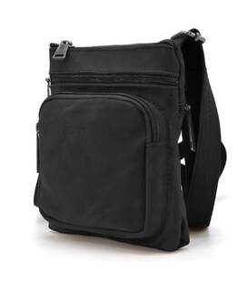 Сумка чоловіча через плече шкіряна crazy horse TARWA Чорний (RА-1342-2-3md) 1 фото, картинка, изображение