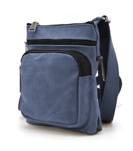 Сумка чоловіча через плече шкіряна crazy horse TARWA Синій (RК-1342-2-3md) картинка, зображення, фото