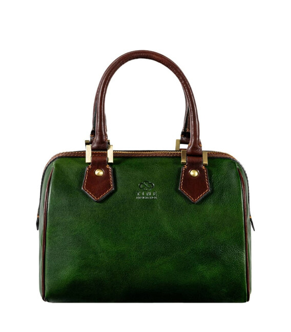 Жіноча шкіряна сумка-бочка - Little Dorrit - Зелений колір - Time Resistance 5243301 картинка, зображення, фото