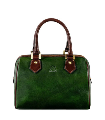 Жіноча шкіряна сумка-бочка - Little Dorrit - Зелений колір - Time Resistance 5243301 картинка, зображення, фото