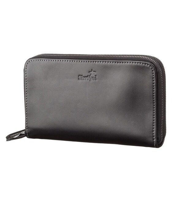 Мужской клатч SHVIGEL 11082 кожаный Черный фото, картинка, изображение