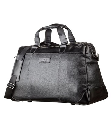 Дорожня сумка SHVIGEL 11120 шкіряна Чорна картинка, зображення, фото