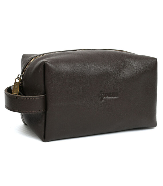 Шкіряний несесер косметичка TARWA GC-8033-4lx коричнева Наппа картинка, зображення, фото