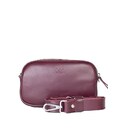 Женская кожаная сумка поясная/кроссбоди Holly бордовая фото, картинка, изображение