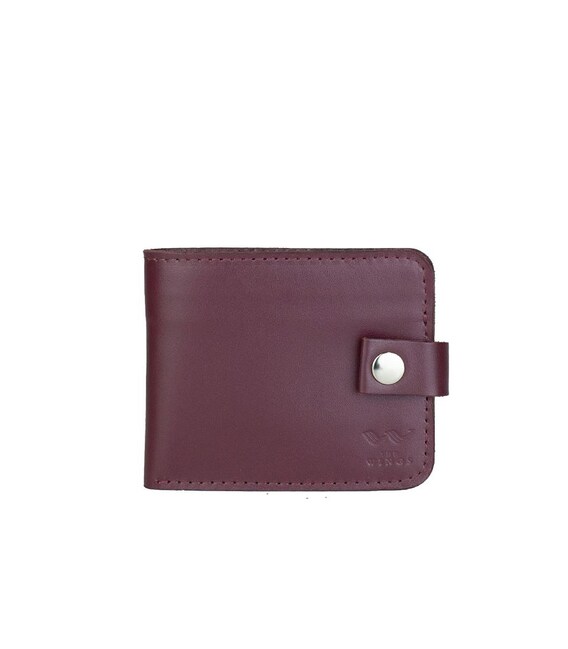 Кожаное портмоне Mini 2.0 бордовый фото, картинка, изображение
