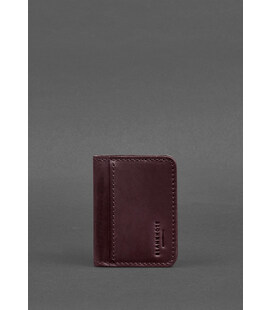 Кожаная обложка для ID-паспорта и водительских прав 4.0 бордовая Crazy Horse фото, картинка, изображение