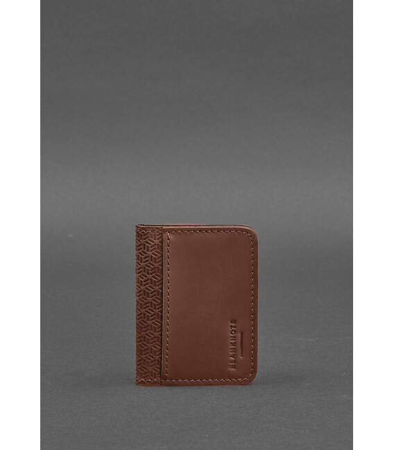 Мужская кожаная обложка для ID-паспорта и водительских прав 4.0 Карбон светло-коричневый Crazy Horse фото, картинка, изображение