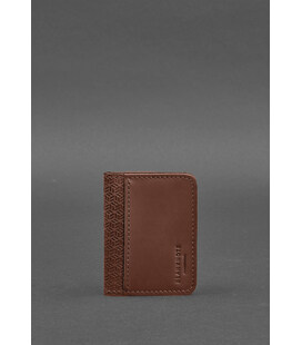 Мужская кожаная обложка для ID-паспорта и водительских прав 4.0 Карбон светло-коричневый Crazy Horse