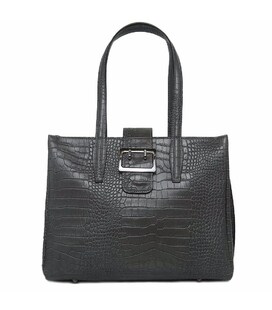 Кожаная серая сумка под рептилию Firenze Italy F-IT-7607G фото, картинка, изображение