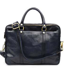 Стильна сумка шкіряна синя Firenze 0502Blu фото, картинка, изображение