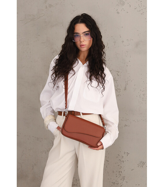 Жіноча шкіряна сумка Nona 2.0 світло-коричнева картинка, зображення, фото
