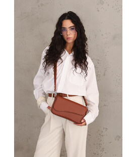 Женская кожаная сумка Nona 2.0 светло-коричневая фото, картинка, изображение