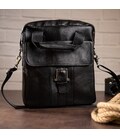 Мессенджер мужской Vintage 14632 кожаный Черный фото, картинка, изображение