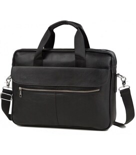 Сумка мужская Vintage 14627 кожаная Черная фото, картинка, изображение