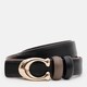 Женский кожаный двусторонний ремень Borsa Leather CV1ZK-119t-taupe/black фото