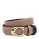 Женский кожаный двусторонний ремень Borsa Leather CV1ZK-119be-beige/black фото