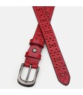 Жіночий шкіряний ремінь Borsa Leather CV1ZK-094r-red картинка, зображення, фото