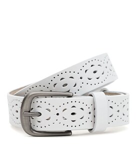 Женский кожаный ремень Borsa Leather CV1ZK-040w-white фото, картинка, изображение