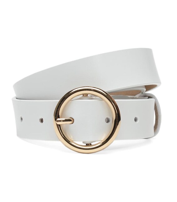 Женский кожаный ремень CV1ZK-037-white фото, картинка, изображение