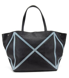 Женский кожаный шоппер с акцентными голубыми швамиTavinchi CH-4835ABL-FL фото, картинка, изображение