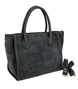 Шоппер замшевый темно-серый Firenze Italy F-IT-7685DG фото, картинка, изображение