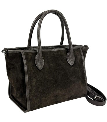 Шоппер темно-коричневий замшевий Firenze Italy F-IT-7685DB картинка, зображення, фото